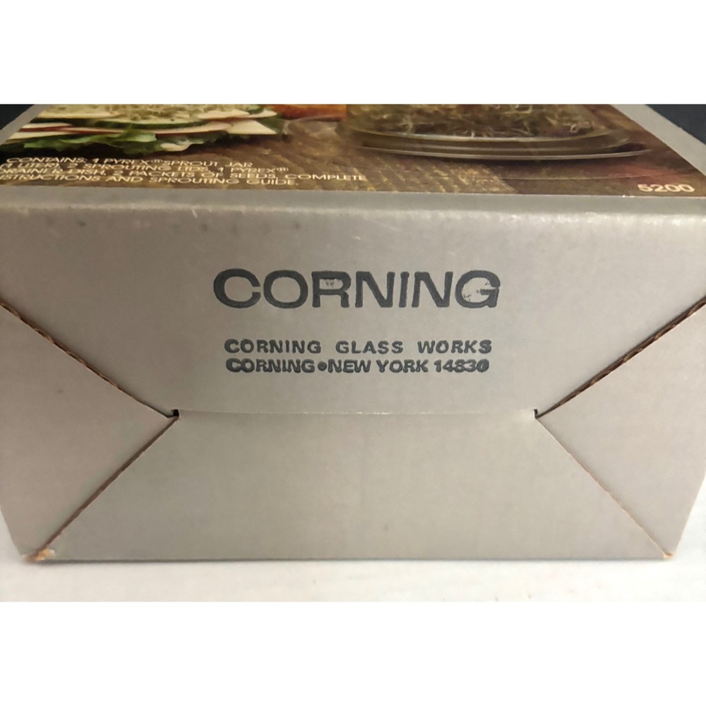 Vintage Corning Sprout Farm 5200 Pyrex Glass Seed Sprouter Kit New in Box - Picture 4 of 6